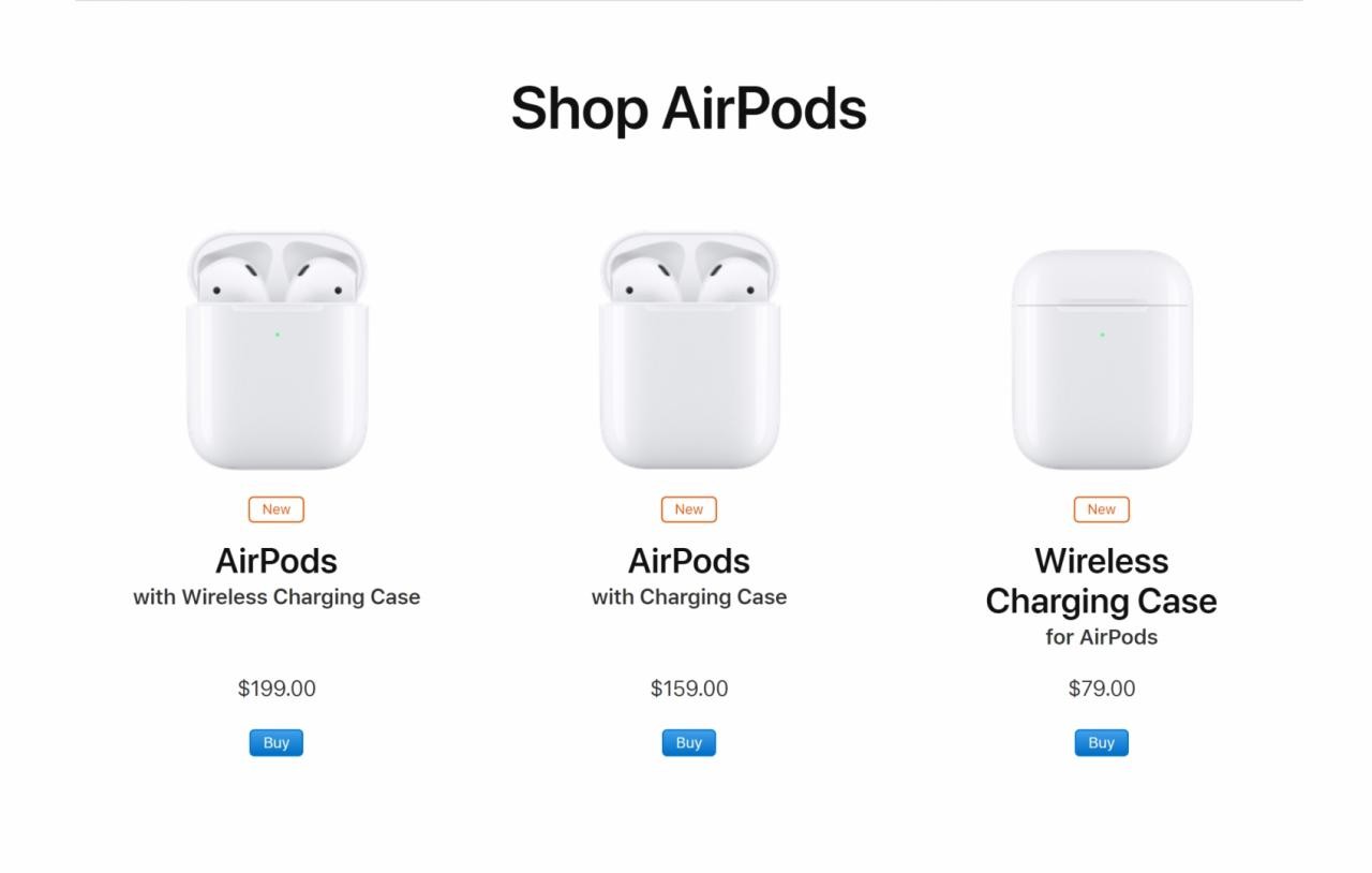 So sánh thông số AirPods 2019 mới và AirPods 2016, bình cũ rượu mới, đột phá đến từ bên trong